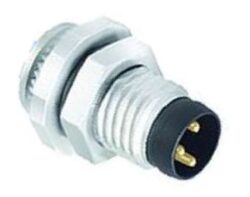 SM C10 PM08-FPBR3-S0 - SM C10 PM08-FPBR3-S0 Schmid-M M08 Male Connector, Panel Front Mount 3 Pin, Without cable